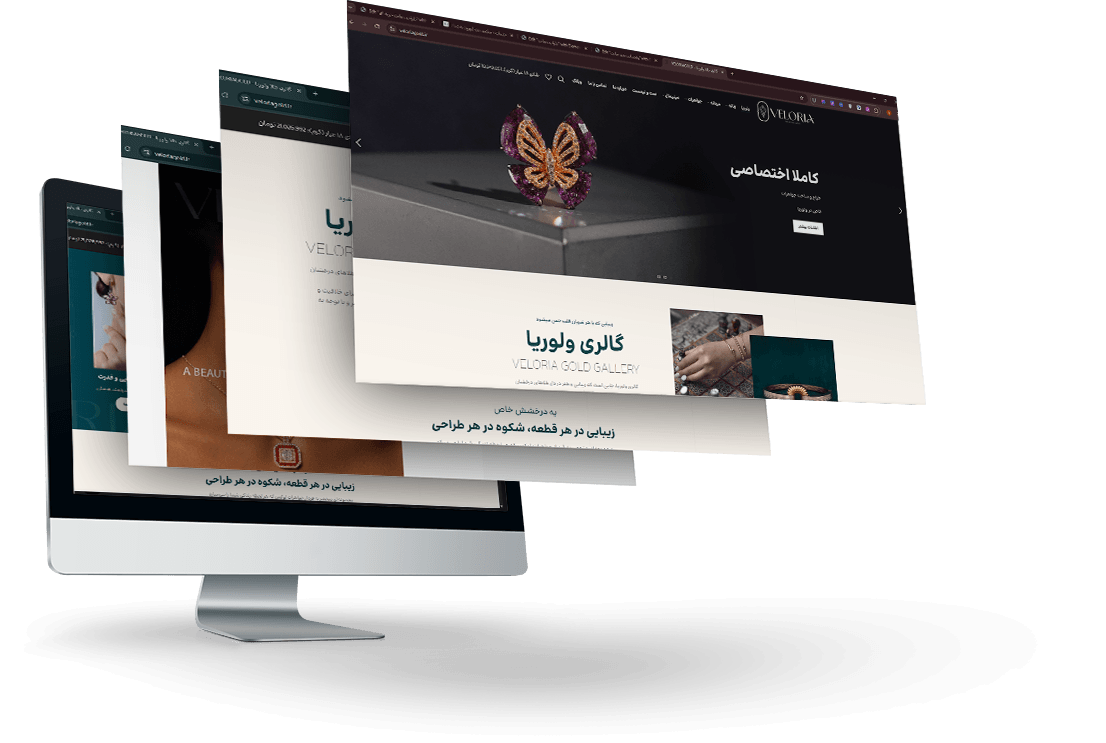 نمونه کار طراحی سایت گالری طلا