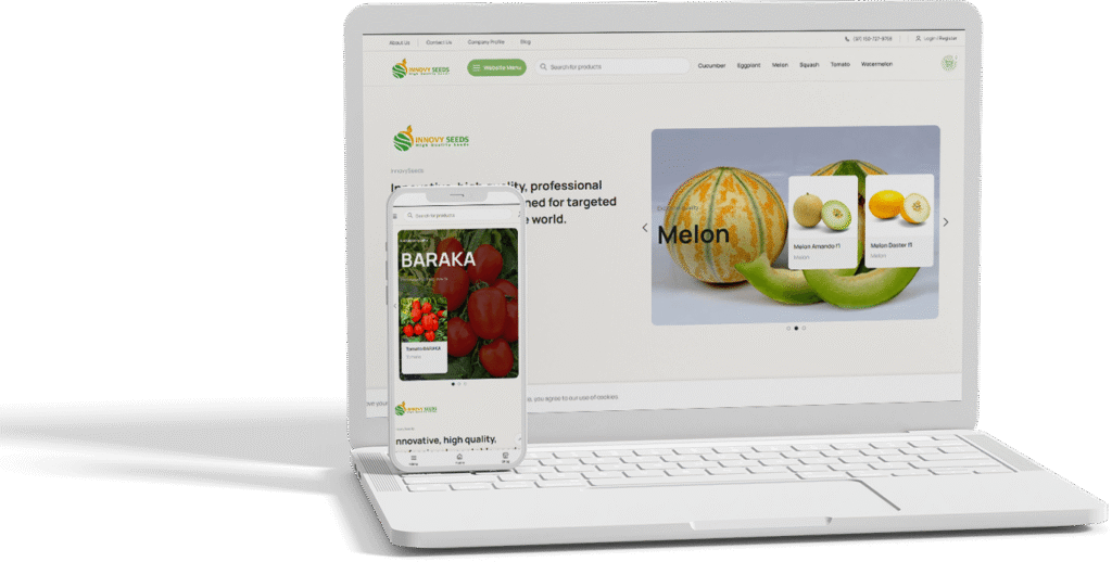 نمونه کار طراحی سایت فروشگاه بذر اینوای سید